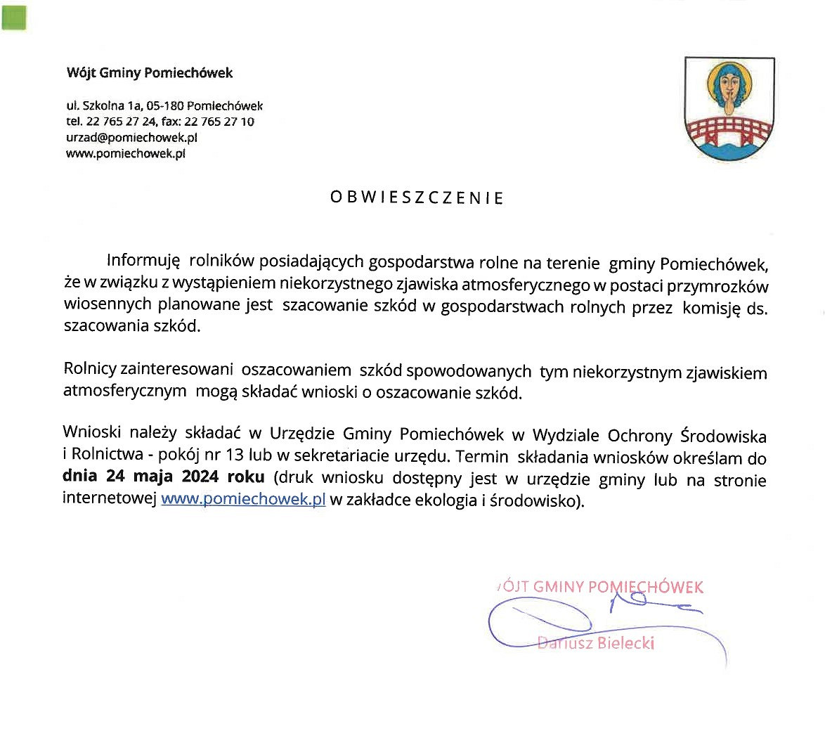 Obwieszczenie w spawie szacowania szkód spowodowanych przymrozkami wiosennymi_page-0001.jpg [178.56 KB]